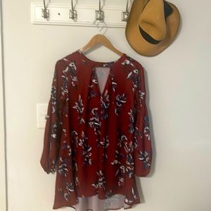 Orchid Print Swing Tunic
